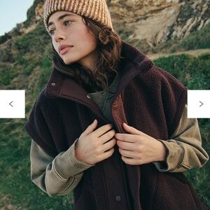 NWOT FP Movement by Free People Scout It Out Vest Dark Espresso